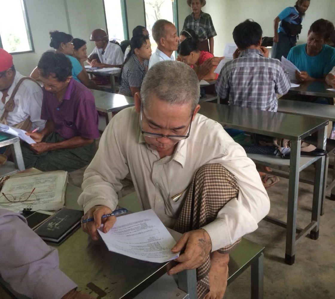 CAO meets with community members near Hmawbi to build capacity ahead of the dispute resolution process, June 2018 (CAO).